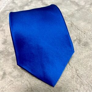 Zylos Gold By George Machado Blue Silk Tie NWT 3.75” Wide 56” Long